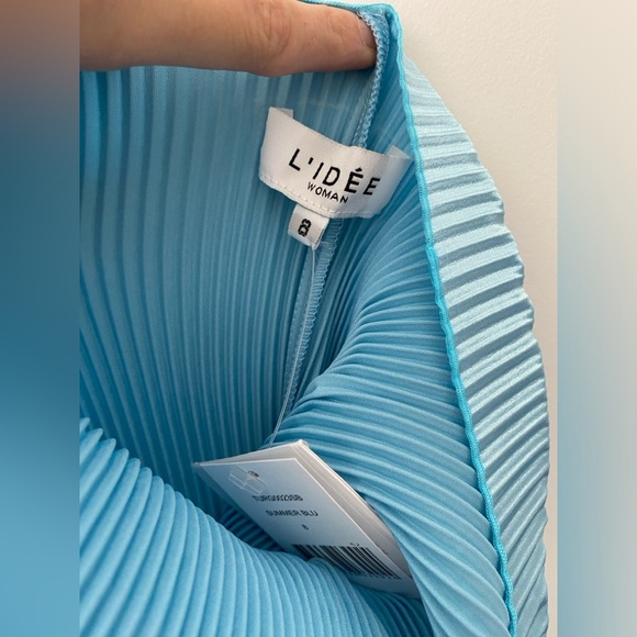 L’idee Nuits D'Été Turlington Midi-Dress Blue Halter | Size Uk 8/Small NWT - Picture 10 of 10